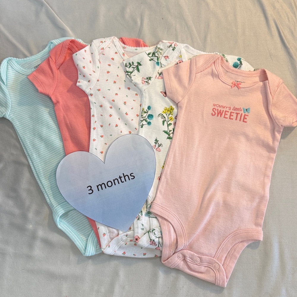 Carter’s - NWOT - Baby One Piece Set - Pink, White, blue